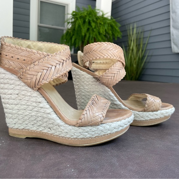 Stewart Weitzman Elixer leather platform sandals size 8 - Picture 7 of 7